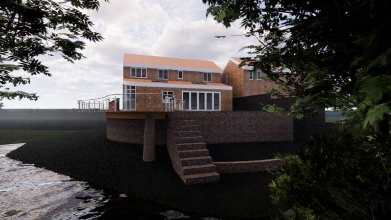 Front View of Residential Extension